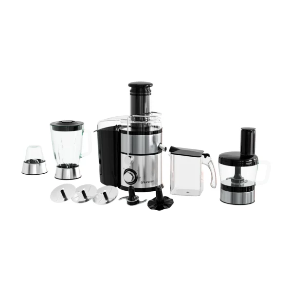 آبمیوه گیری 9 کاره گرویتی مدل GJ920 با سه دیسک تیغه تمام استیل